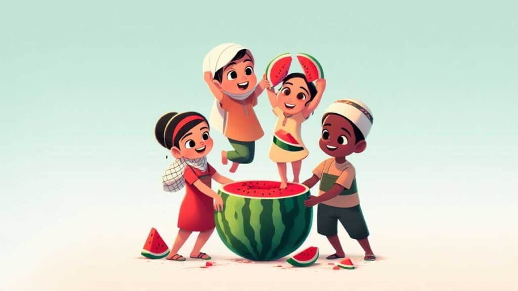 Emoji Semangka Support Palestina